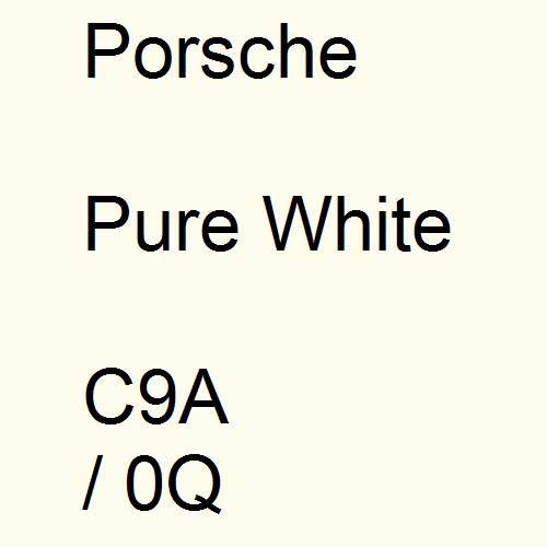 Porsche, Pure White, C9A / 0Q.